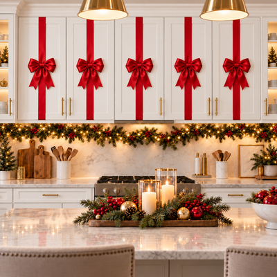 Corus® Christmas Cabinet Bow