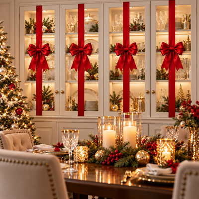 Corus® Christmas Cabinet Bow