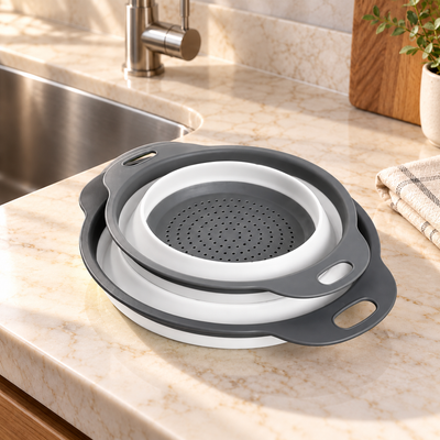 Corus® Collapsible Colander Drain Set