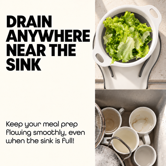 Corus® Collapsible Colander Drain Set