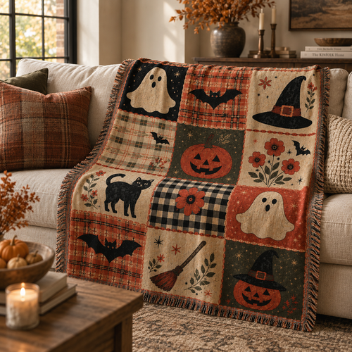 Corus® Patchwork Halloween Blanket