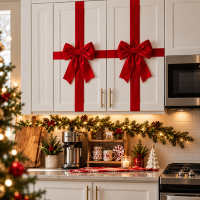 Corus® Christmas Cabinet Bow