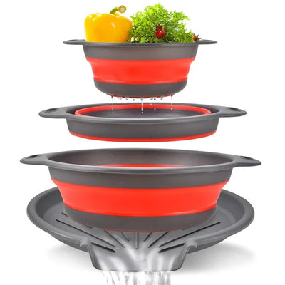 Corus® Collapsible Colander Drain Set